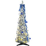  Umjetno božićno drvce s 50 LED svjetlima Bijelo 120 cm PVC | shoptok.hr