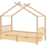 Maison Chic Otroški Postelja za odrasle - Posteljni Okvir s predali trdna borovina 90x200 cm, (22082044) Cene