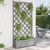 Maison Chic Cvetlično korito - Cvetlični Lonec z mrežo sive barve trden les jelke, (21790375) | Shoptok.si