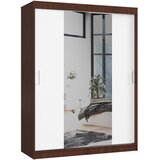AKORD Clp Garderobna Omara Z Drsnimi Vrati Z Ogledalom, Wenge/Bela, (5000331718) Slike