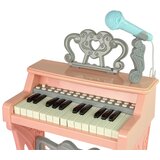 Lean_Toys Otroški električni klavir roza s stolom 25 tipk | Shoptok.si