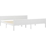 Furnova Posteljni okvir iz trdne borovine bel 200x200 cm, (21935178) | Shoptok.si