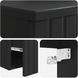  Umivaonik s policom za zid Crna 49 x 44,5 x 65,5 cm | shoptok.hr
