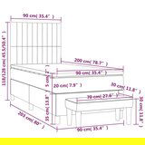  Box spring postelja z vzmetnico moder 90x200 cm blago | Shoptok.si