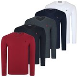 Dewberry FIVE SET T8587 V COLLAR MEN'S SWEATSHIRT-BLACK-LACİVERT-WHITE-BORDO-ANTHRACITIS | shoptok.hr