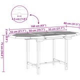  Vrtni set za objed 5 pcs Smeđa Čvrsto teak drvo | Eponuda.com