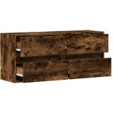 vidaXL Stenska TV omarica z LED lučkami dimljeni hrast 100x31x45 cm | Shoptok.si
