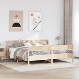 vidaXL Posteljni okvir brez vzmetnice 180x200 cm trdna borovina Cene