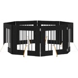  Vrata za pse s postoljem 8 pcs Crni hrast 60 x 60 cm | Eponuda.com