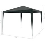 Šator za zabave 3 x 3 m PE zeleni | shoptok.hr