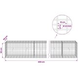  Gabion s žicom debljine 3 5 mm i mrežom 5x10 cm 450x50x50 cm - 50 cm 50 cm 450 cm | shoptok.hr