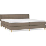  Box spring postelja z vzmetnico taupe 200x200 cm blago, (20999413) | Shoptok.si