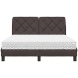  Postelja z vzmetnico temno rjav 120x200 cm blago, (21829355) | Shoptok.si