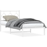 vidaXL Metalni okvir za krevet s uzglavljem bijeli 90 x 190 cm | shoptok.hr