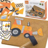 Viga drveni pištolj za čavle konstrukcija vozila 45 Montessori elemenata | shoptok.hr