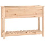 Maison Chic Cvetlični Lonec - Visoka greda s polico 111,5x34,5x81 cm trdna borovina, (21788680) | Shoptok.si
