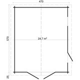 Male kuće GARAŽA 70-B 470 × 570 cm – bez završnog krovnog pokrova | shoptok.hr