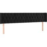  Uzglavlje s ušima crno 183x16x78/88 cm baršunasto | shoptok.hr