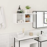  Kupaonski zidni ormarić bijeli 60x25x30 cm izrađeno drvo | shoptok.hr