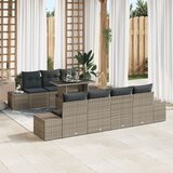 vidaXL Set od 8 Vrtnih Sofa s Jastučićima Siva Poli Ratan Cijene