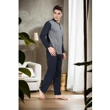 Dewberry J2542 Mens Jacquard Pyjama Set-GREY | shoptok.hr