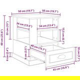  Noćni ormar Staro drvo 50 x 50 x 60 cm Konstruirano drvo | shoptok.hr