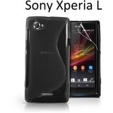  Gumijasti / gel etui S-Line za Sony Xperia L - črni Cene