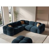 Cosmopolitan Design Tamno plava baršunasti kutna garnitura Loretto – | shoptok.hr