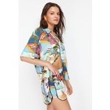 Trendyol Landscape Patterned Woven Shirt Shorts Set | Shoptok.si