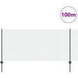 vidaXL Varjena žična ograja z 44 U stebrički Zelena 1x100 m Jeklo | Shoptok.si