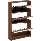 Ormarić za cipele s ogledalom 3razine Smeđi hrast 63x17x102,5cm | Eponuda.ba
