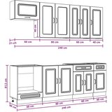  Kuhinjska jedinica KALMAR 8 kom. Bijela Konstruirano drvo - Bijela 80 cm | shoptok.hr