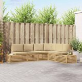  Set vanjskih sofa s jastukom 6 Komad Bijela i bež | shoptok.hr