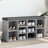 vidaXL Klop za čevlje betonsko siva 102x32x50 cm inženirski les | Shoptok.si