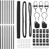  Ograda U Obliku Heksa 1.6x10 m Siva Čelik | shoptok.hr