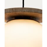 Kave Home Bela viseča svetilka s steklenim senčnikom ø 20 cm Malachi – | Shoptok.si