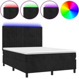  box spring s madracem LED crni 140x190 cm baršun | shoptok.hr