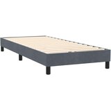 Box spring krevet s madracem tamnosivi 80 x 220 cm baršunasti | shoptok.hr
