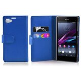 Cadorabo Ohišje, združljivo z Sony Xperia Z1 COMPACT v mornarsko modra - Zaščitni ovitek iz teksturiranega umetnega usnja in žep za kartice, (20551610) | Shoptok.si