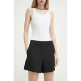 Bruuns Bazaar Kratke hlače RubySusBBWinta shorts ženske, črna barva, BBW3936