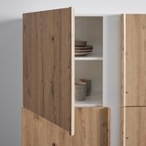 Bessagi Home Visoka Komoda Vira, Barva Hrasta, Bela | Shoptok.si