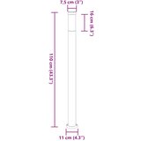  Stupić za zidne lampe 3 kom 110 cm od nehrđajućeg čelika IP44 | shoptok.hr