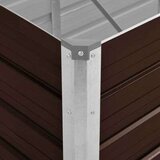 vidaXL Visoka greda rjava 240x80x77 cm pocinkano jeklo | Shoptok.si