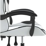  Vrtljiv gaming stol belo in črno umetno usnje, (21378007) | Shoptok.si