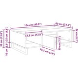 vidaXL Stolić za kavu hrast artisan 104 x 60 x 35 cm Konstruirano drvo | shoptok.hr