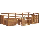  Set vanjskih sofa 7 kom. Prirodna Poliester | Shoptok.si