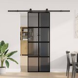  Klizna vrata s priborom 76 x 205 cm kaljeno staklo i aluminij | shoptok.hr