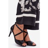 Sergio Leone Fashionable High Heel Sandals Black Loressa | Shoptok.si