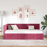 vidaXL Kutni okvir kreveta boja crnog vina 90 x 190 cm Baršun | shoptok.hr