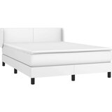  Box spring postelja z vzmetnico bel 140x200 cm umetno usnje, (20901118) | Shoptok.si